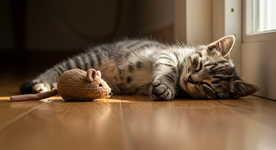 子猫が床で寝るのは大丈夫?健康チェックのポイント