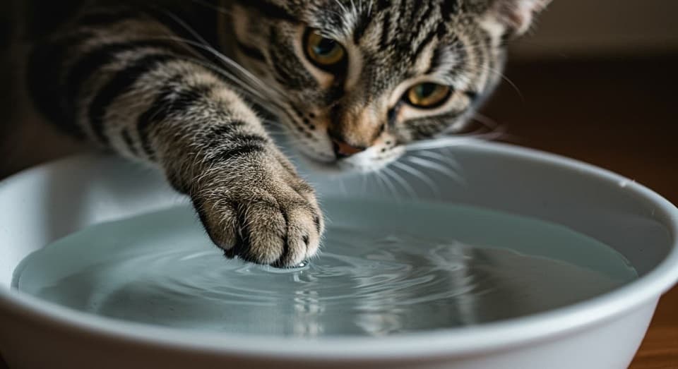 遊び?それとも不満のサイン?猫が水をこぼす理由