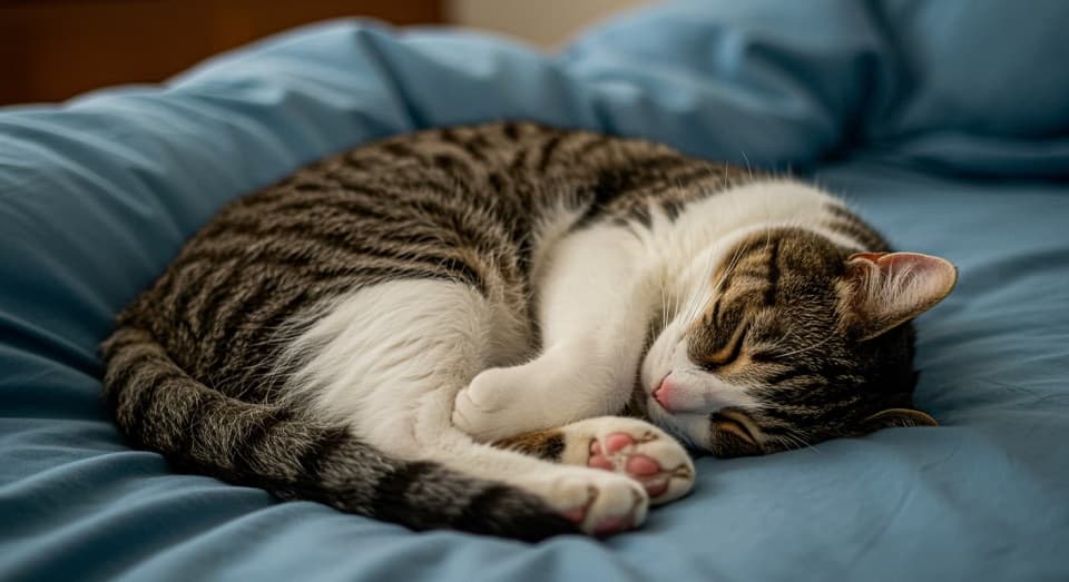 気まぐれ?一緒に寝たり寝なかったりする猫の習性