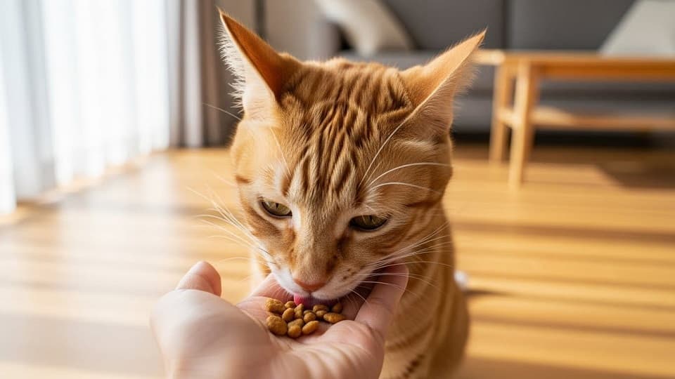 手から食べる行動の背景にある猫の心理とは?