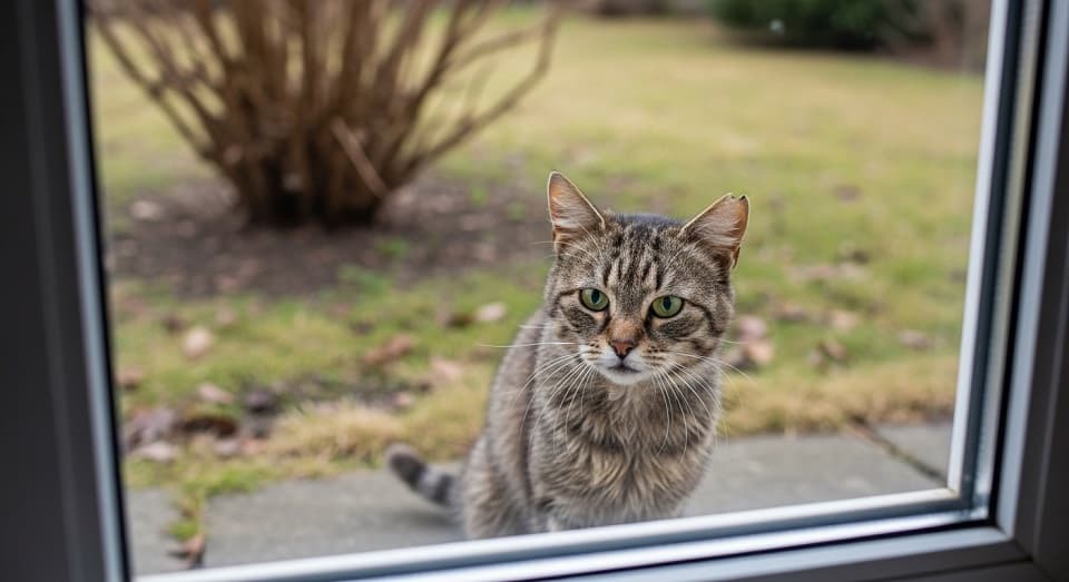窓から見てくる・窓を叩く野良猫の行動の意味